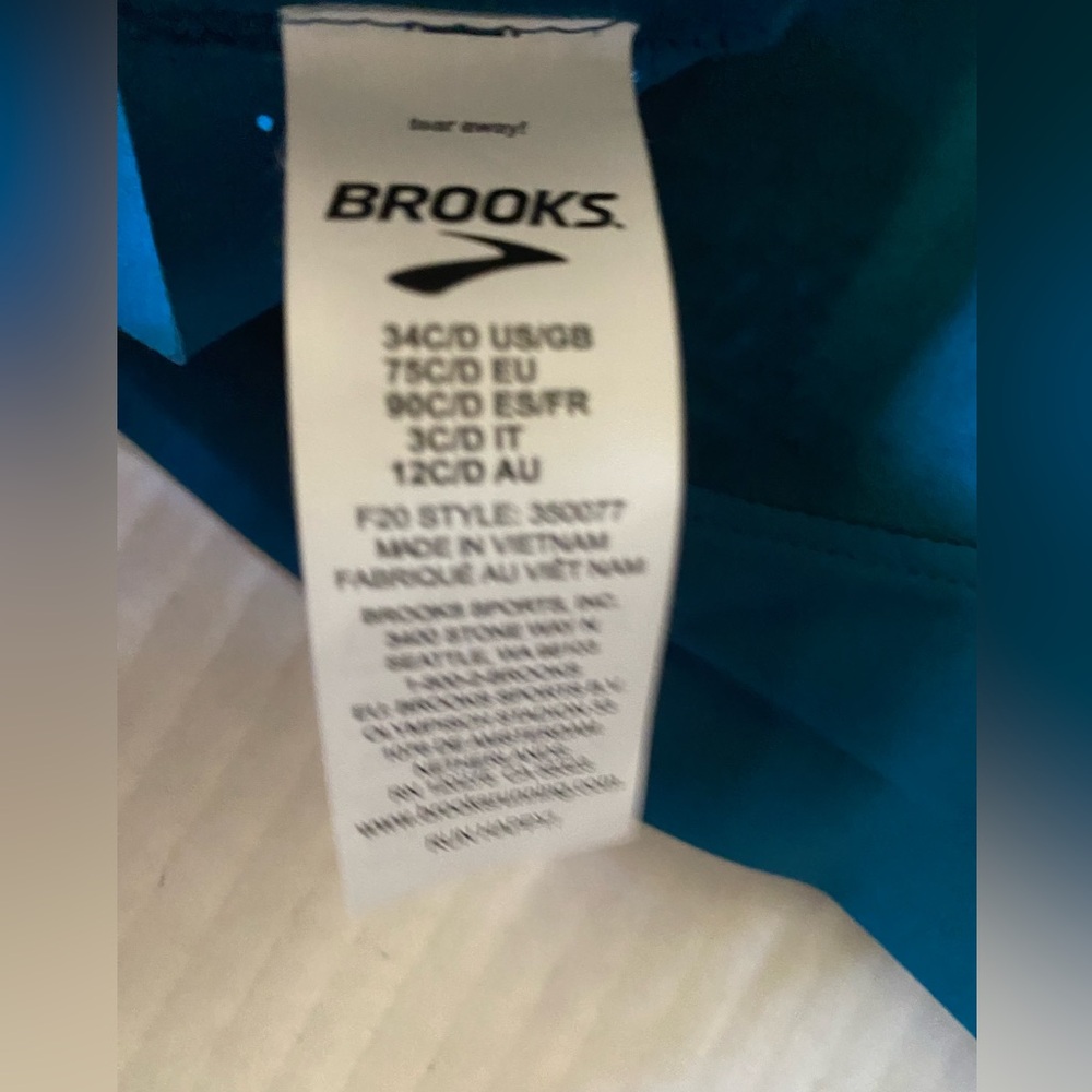 Brook Dare Scoop Sports Bra Teal Size 34 C/D - Picture 5 of 10